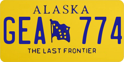 AK license plate GEA774