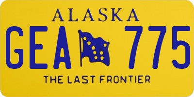 AK license plate GEA775