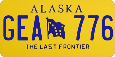 AK license plate GEA776