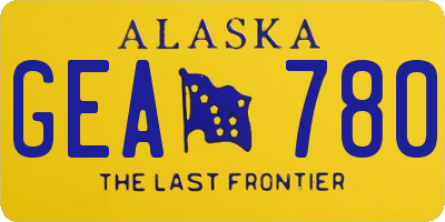 AK license plate GEA780