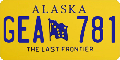 AK license plate GEA781