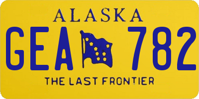 AK license plate GEA782