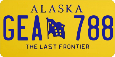 AK license plate GEA788