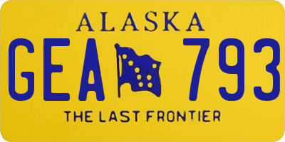 AK license plate GEA793
