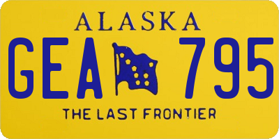 AK license plate GEA795