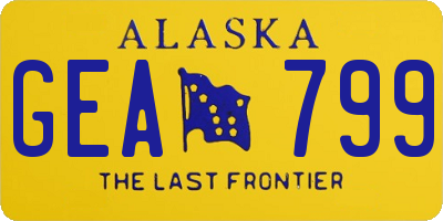 AK license plate GEA799