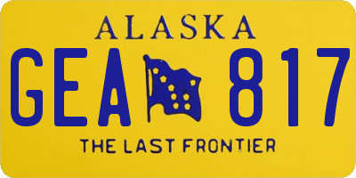 AK license plate GEA817