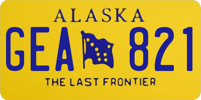 AK license plate GEA821