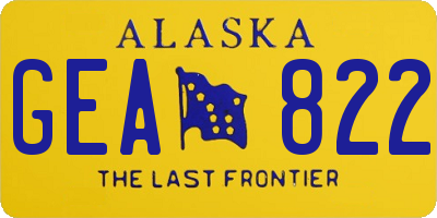 AK license plate GEA822