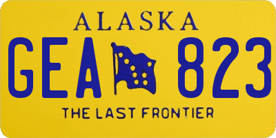 AK license plate GEA823