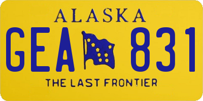 AK license plate GEA831