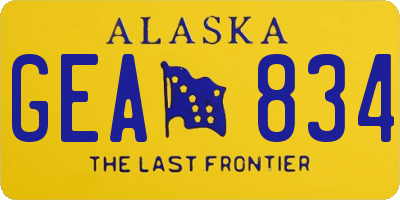 AK license plate GEA834