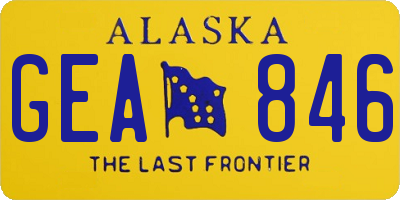 AK license plate GEA846