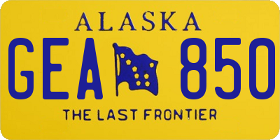 AK license plate GEA850