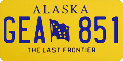 AK license plate GEA851