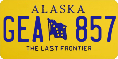 AK license plate GEA857