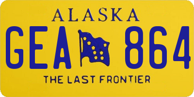 AK license plate GEA864