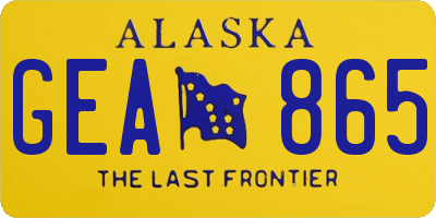 AK license plate GEA865