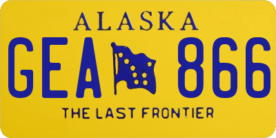 AK license plate GEA866