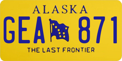 AK license plate GEA871