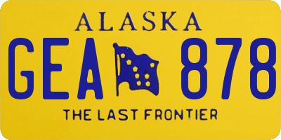 AK license plate GEA878
