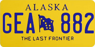 AK license plate GEA882