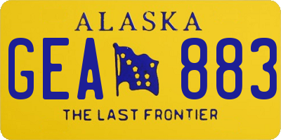 AK license plate GEA883