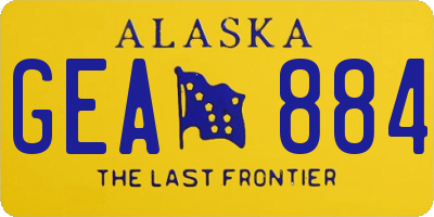 AK license plate GEA884