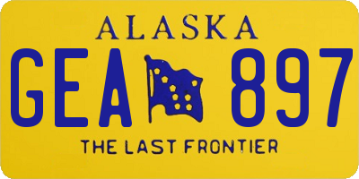 AK license plate GEA897