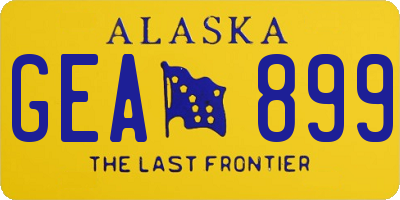 AK license plate GEA899