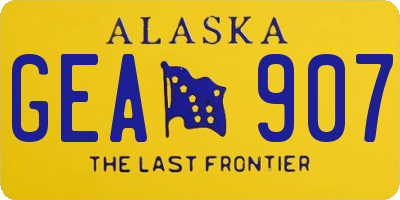 AK license plate GEA907