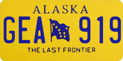 AK license plate GEA919