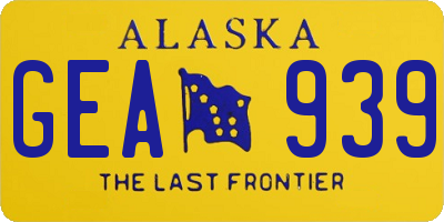 AK license plate GEA939