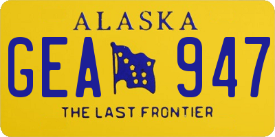 AK license plate GEA947