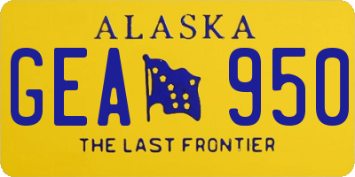 AK license plate GEA950