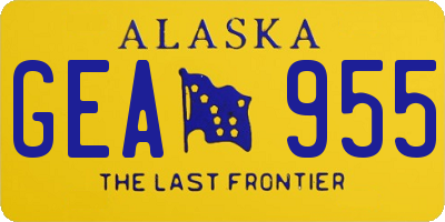 AK license plate GEA955
