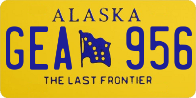 AK license plate GEA956