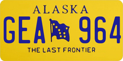 AK license plate GEA964