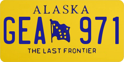 AK license plate GEA971