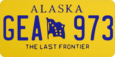 AK license plate GEA973