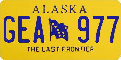 AK license plate GEA977