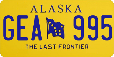 AK license plate GEA995