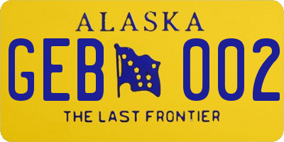 AK license plate GEB002