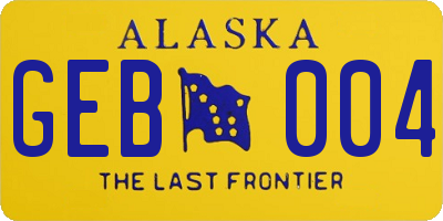 AK license plate GEB004