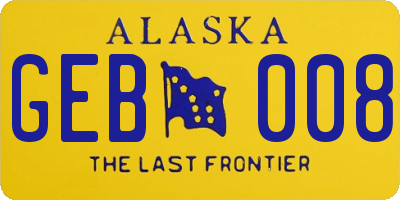 AK license plate GEB008