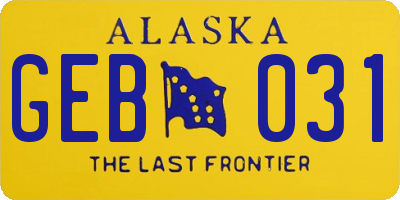 AK license plate GEB031