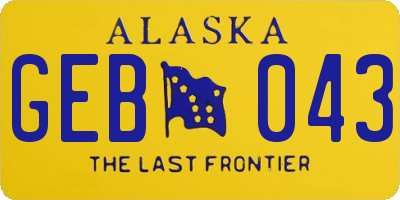 AK license plate GEB043