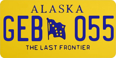 AK license plate GEB055