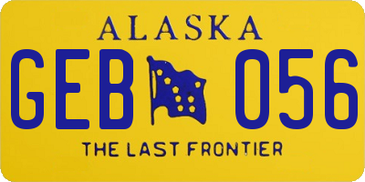 AK license plate GEB056