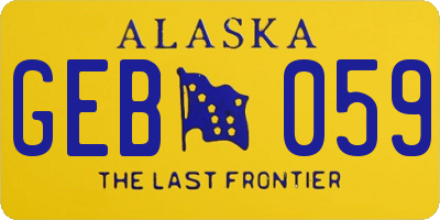AK license plate GEB059